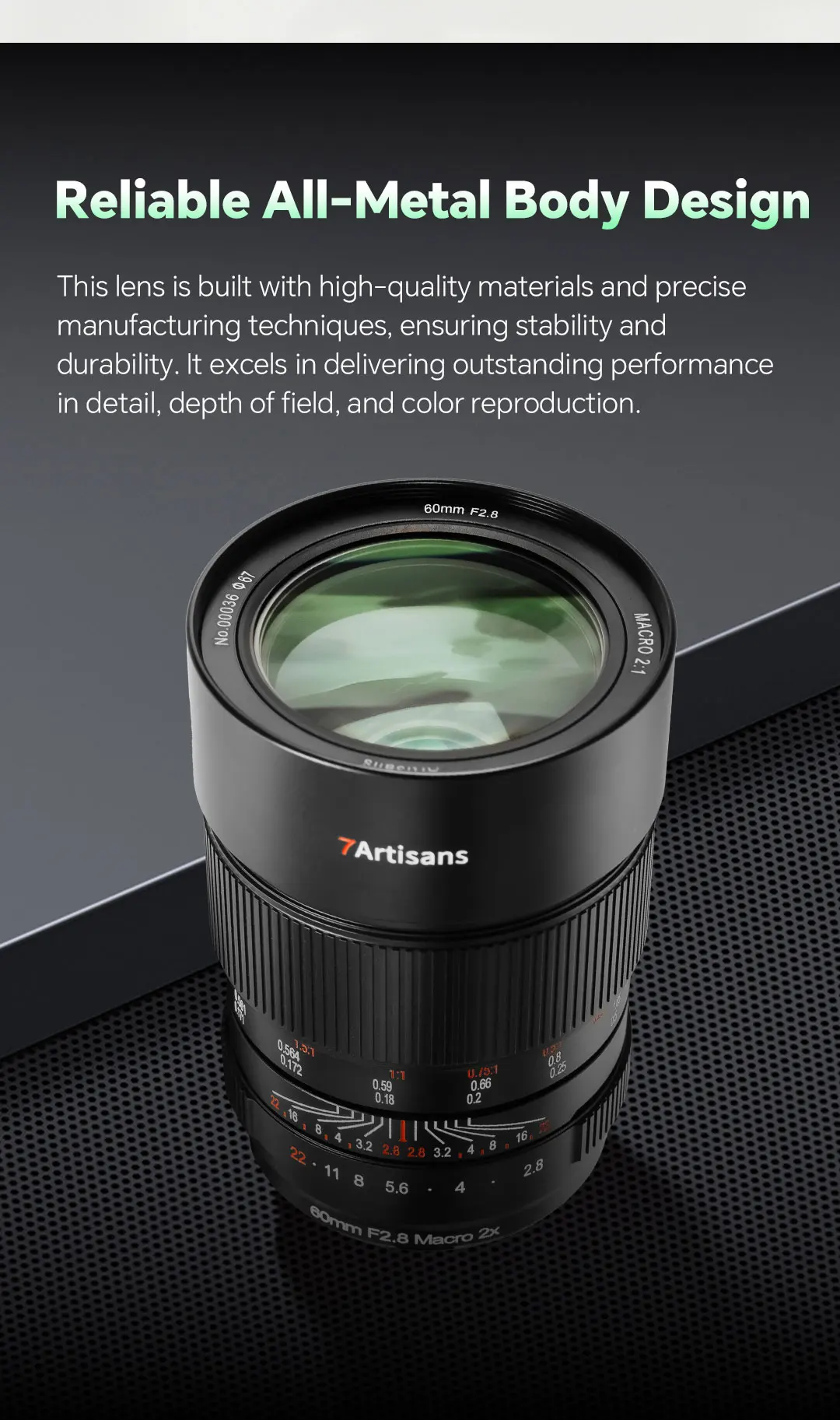 60mm F2.8 2X Macro Lens Manual Focus for Canon RF Sony A7CR A7C2 A6500 Nikon Z5