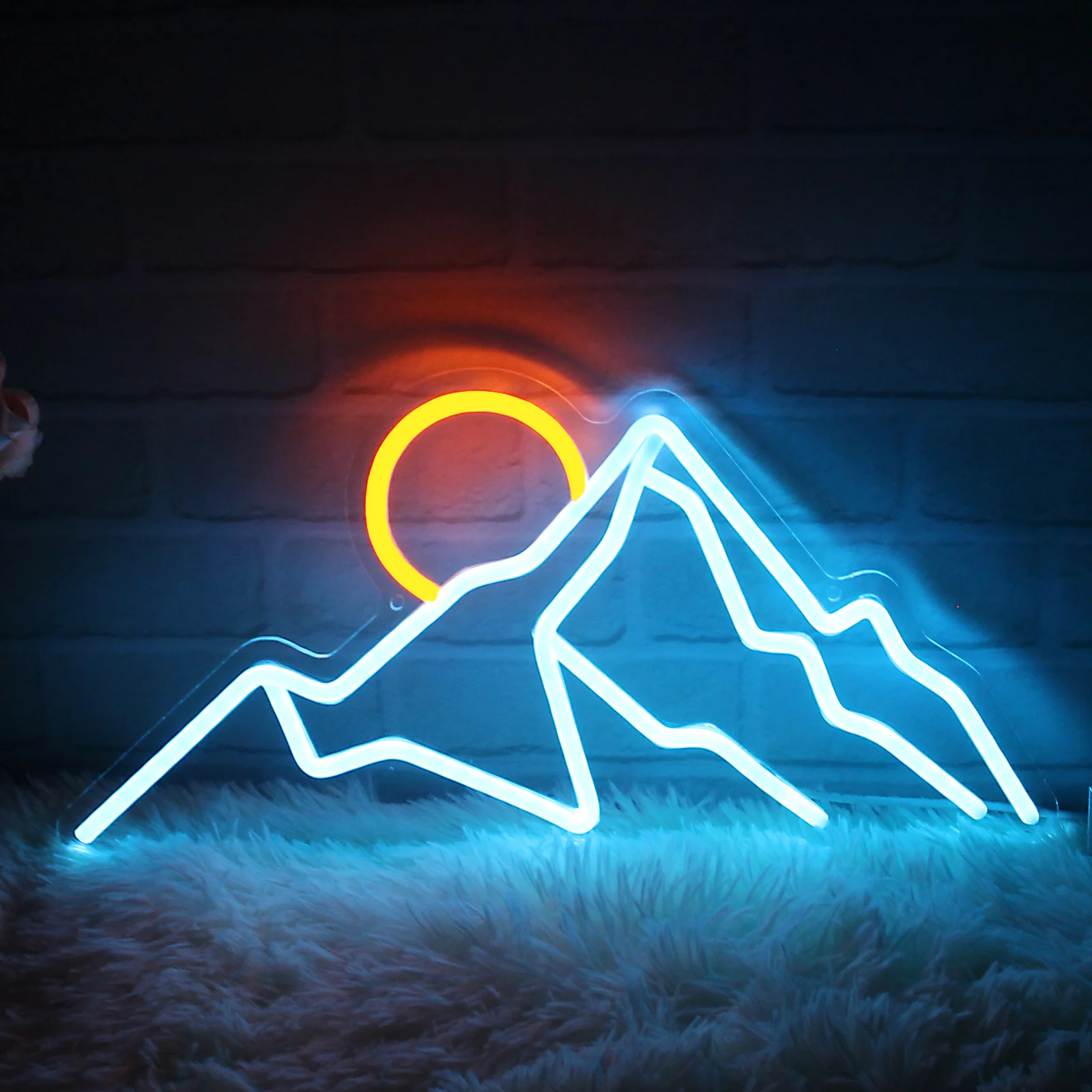 

Mountain Neon Sign USB Powered for Room Decor, Sunset Neon Sign Dimmable LED Neon Light Sign for Bar Restaurant Kids Bedroom