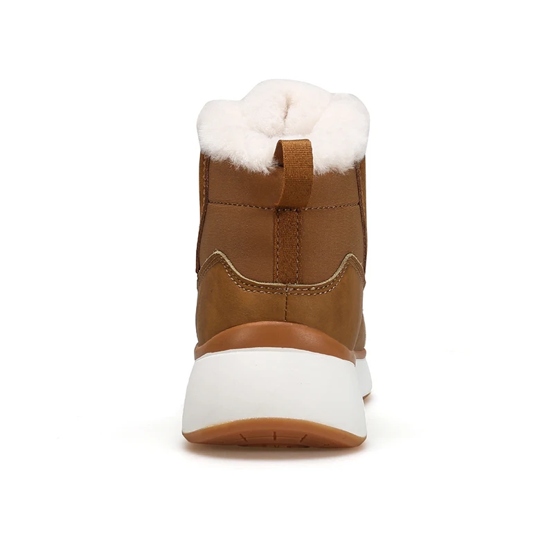 HUMTTO Shoes for Women Winter Leather Hiking Boots Outdoor Waterproof Snow Boots Womens Luxury Designer Trekking Woman Sneakers