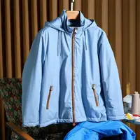 Veste à capuche KITON pour homme, nouvelle collection automne-hiver, style old money, tendance, col montant, fermeture éclair, décontractée, en cuir patchwork. 3