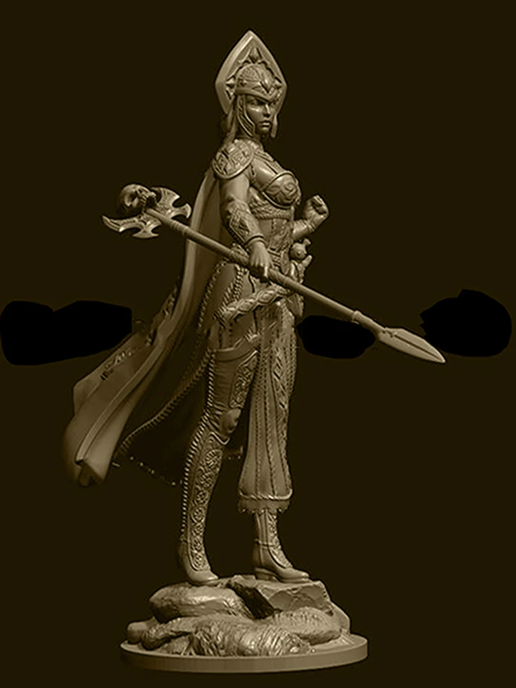 Unmontierter 1/22 80 mm alter Kriegerständer (MIT BASIS) Miniaturmodellbausätze aus Kunstharz, unbemalt