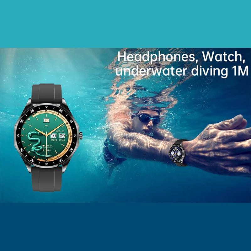 2026 TWS 2-in-1 Bluetooth Earphones Smart Watch 1.43inch 466 * 466 AMOLED Heart Rate Health Monitoring BT Call IP68 waterproof 6
