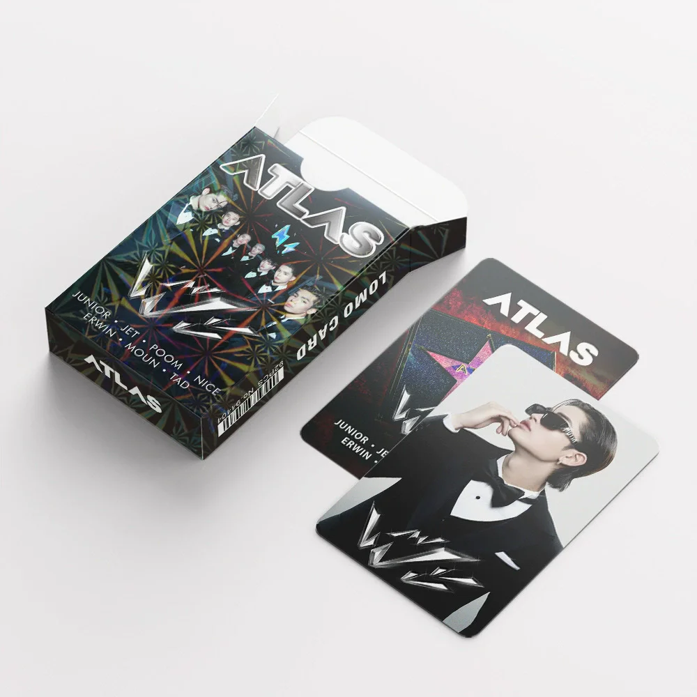 92개/세트 태국 보이그룹 ATLAS 앨범 레이저 로모 카드 - 주니어, 제트, 푸미 미니 엽서 포토 카드 스티커 포함