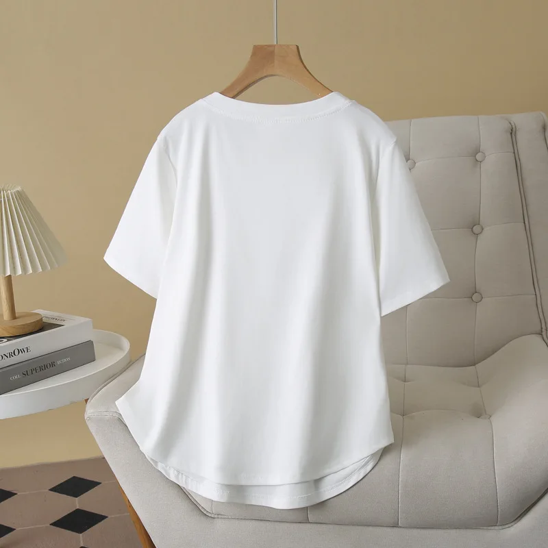 Plus Size Tops Summer New100kg Leisure Fold Waist Printed Dog Short Sleeve Women's T-Shirt