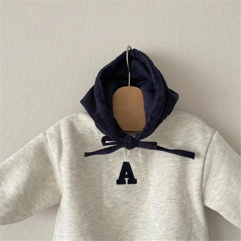 carters baby bodysuits	 2022 Spring Newborn Baby Girl Clothes Toddler Costume Hooded Rompers Letter Embroidery Infant Boys Jumpsuits Baby Bodysuits classic