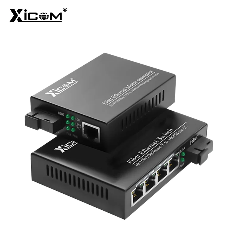 1 Pair 10/100/1000Mbps 20Km Single Mode Single Fiber Sc Gigabit Media Converter Ricetrasmettitore Monomodale In Fibra Simplex 1310/1550Nm