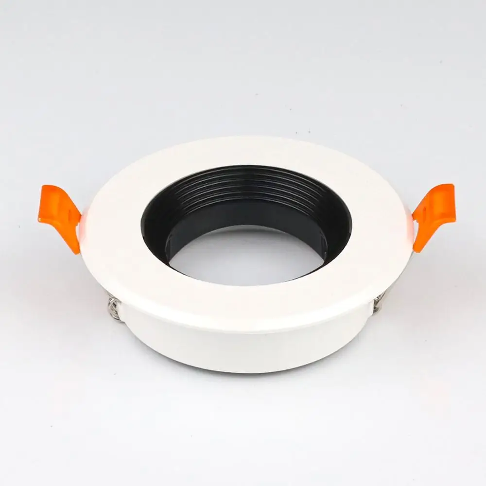 Plastic Round Square Adjustable LED Recessed Ceiling Down Light Fitting Frame For MR16 GU10 Spotlight Bulb Fixture Housing