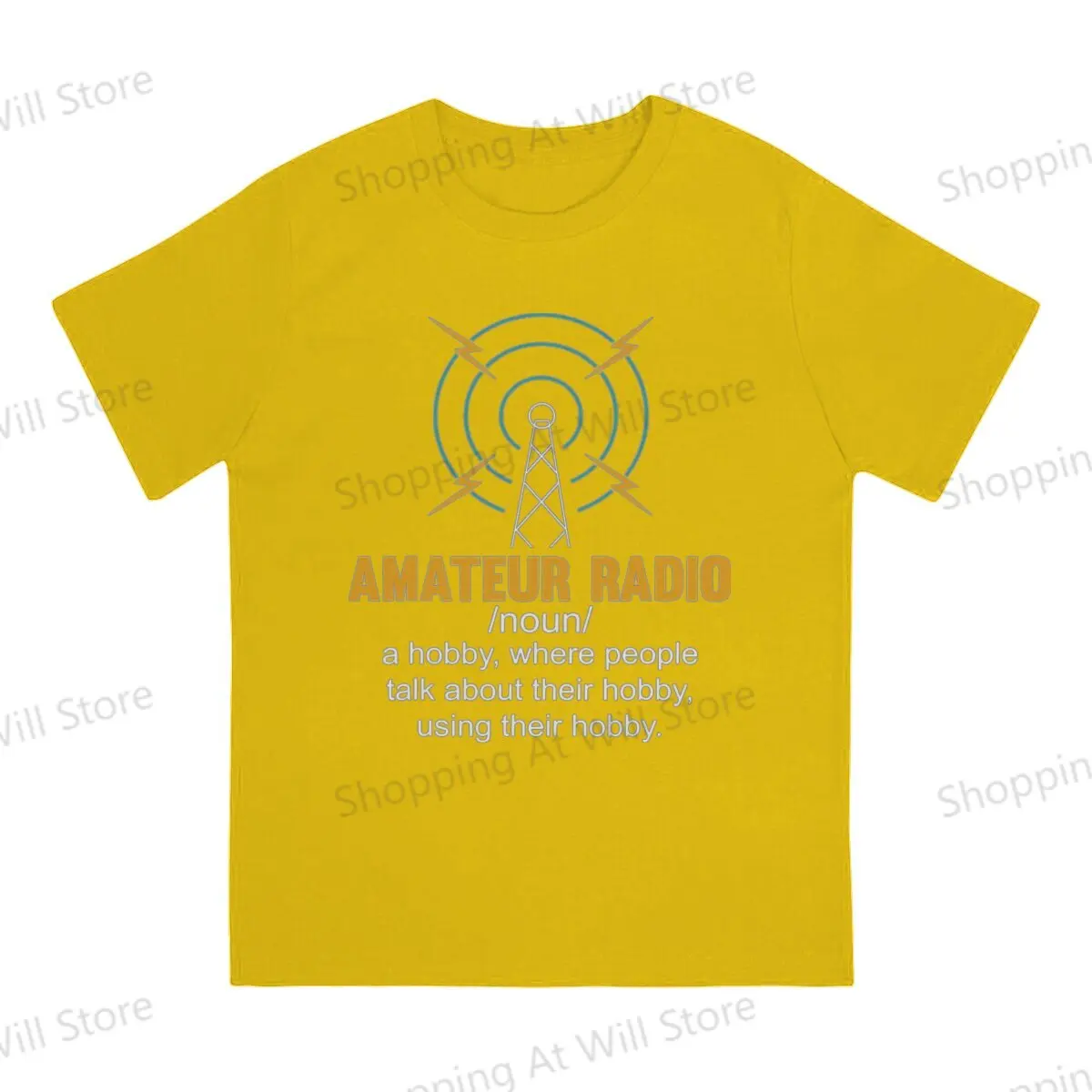 100% Cotton Amateur Radio Definition Funny T-Shirt - Unisex O-Neck Short Sleeve