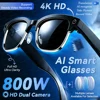 2026 New Smart AI Glasses 4K 800W HD Camera Photo Video Recording AI Translation Waterproof Color-Changing Sunglasses Men Women