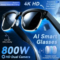 2026 New Smart AI Glasses 4K 800W HD Camera Photo Video Recording AI Translation Waterproof Color-Changing Sunglasses Men Women