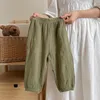 Solid Color Simple Children's Pants Summer Clothing Thin Loose Kids Anti-mosquito Pants Baby Girls Bloomers Casual Trousers 2