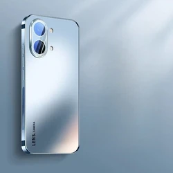 Luxury Frosted Plating Acrylic Phone Case with Lens Film Protection and Skin - Friendly Feel for Redmi Turbo5 Max (Blue)