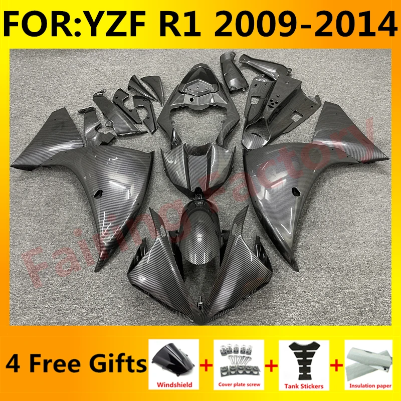 

Новый комплект обтекателей для мотоцикла ABS подходит для YZF R1 YFZ-R1 2009 2010 2011 2012 2013 2014 комплект обтекателей для кузова из углеродного волокна