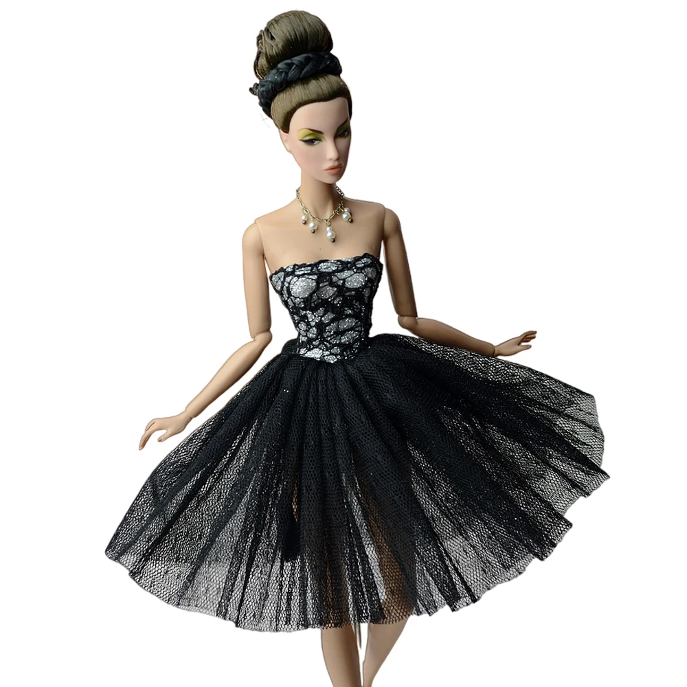 Elegant Lace Doll Outfit Collection - Fashionable Dresses and Accessories
