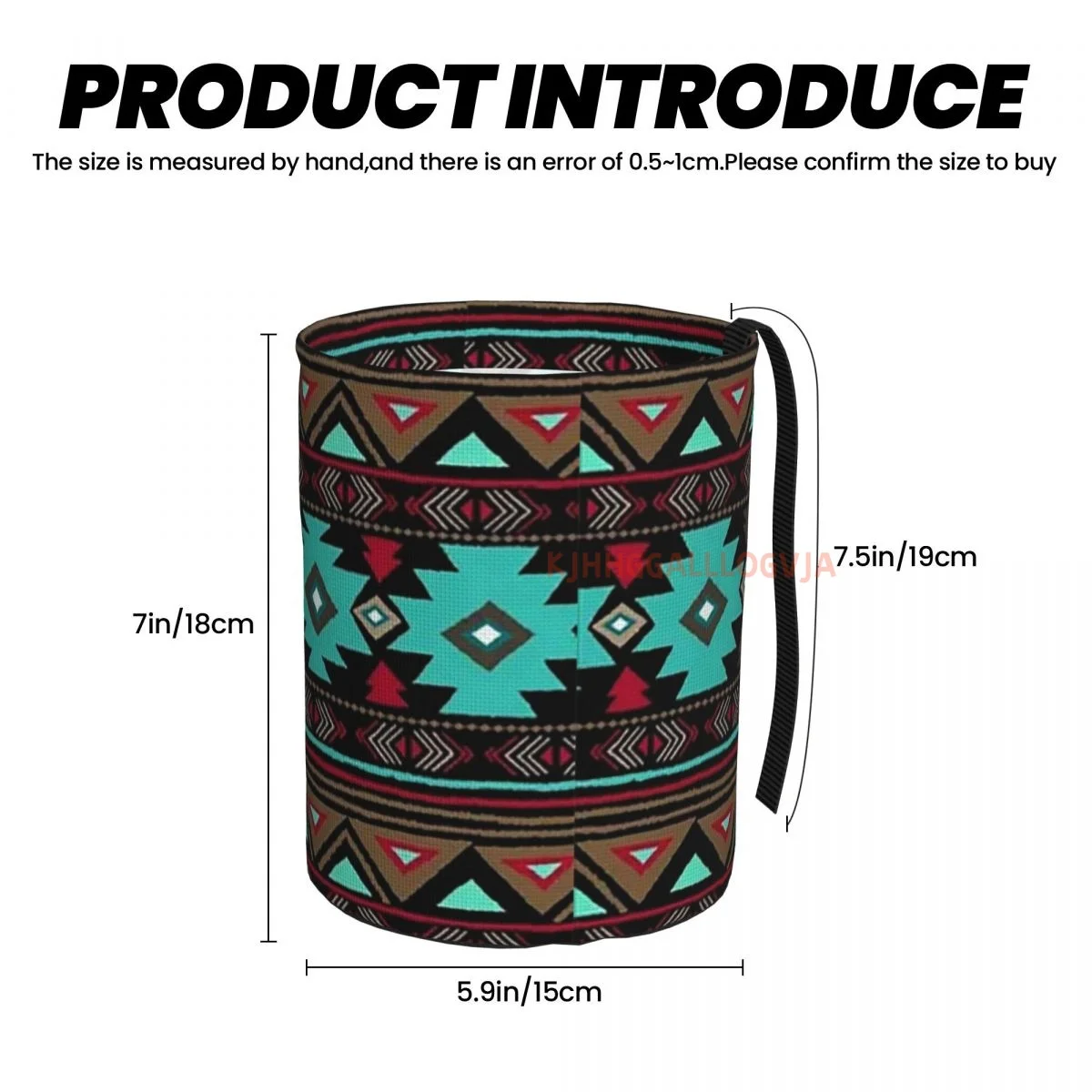 Aztec Ethnic Car Trash Can, Dust Bin, Trash Bin For Kitchen Camping, Interior Car Accessories For Women,Car Garbage