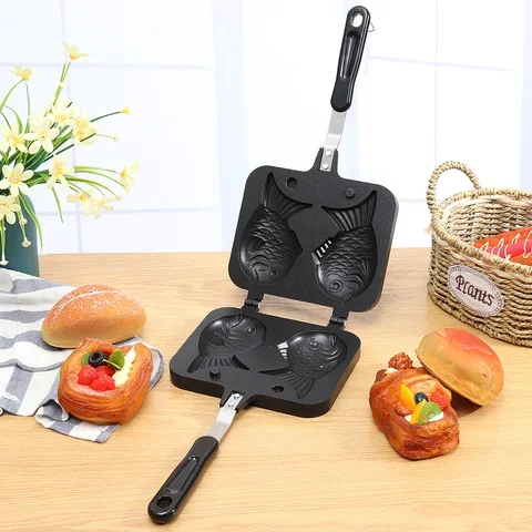 

Fish Shape Taiyaki Octopus Dumplings Waffle Maker Non-stick Buscuit Cake Bake Bakeware DIY Kitchen Tools Dessert Cooking