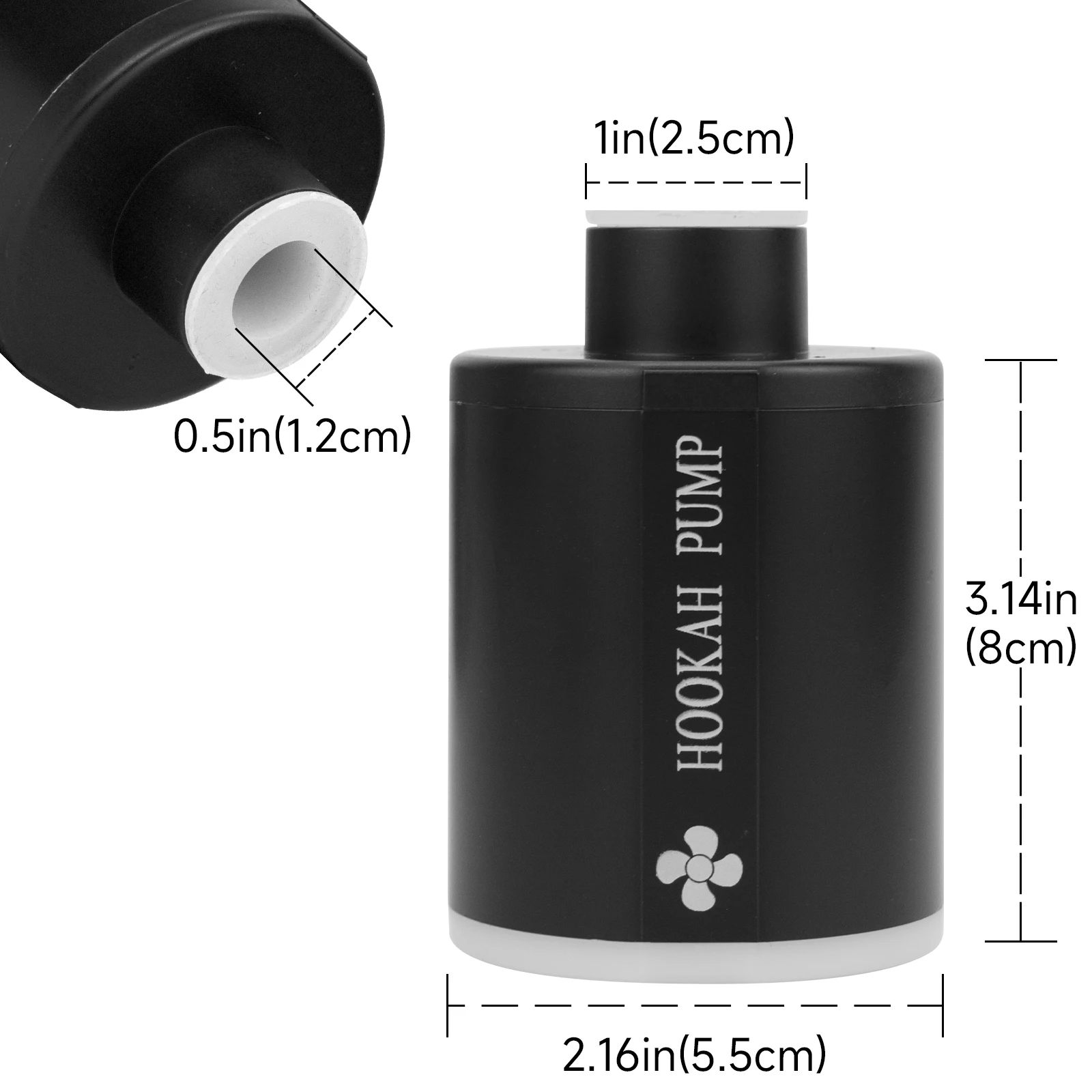 Electric Hookah Pump with 1300 mAh Rechargeable Battery Led Light Mini Portable Charcoal Coal Starter Helper Shisha Set Kit