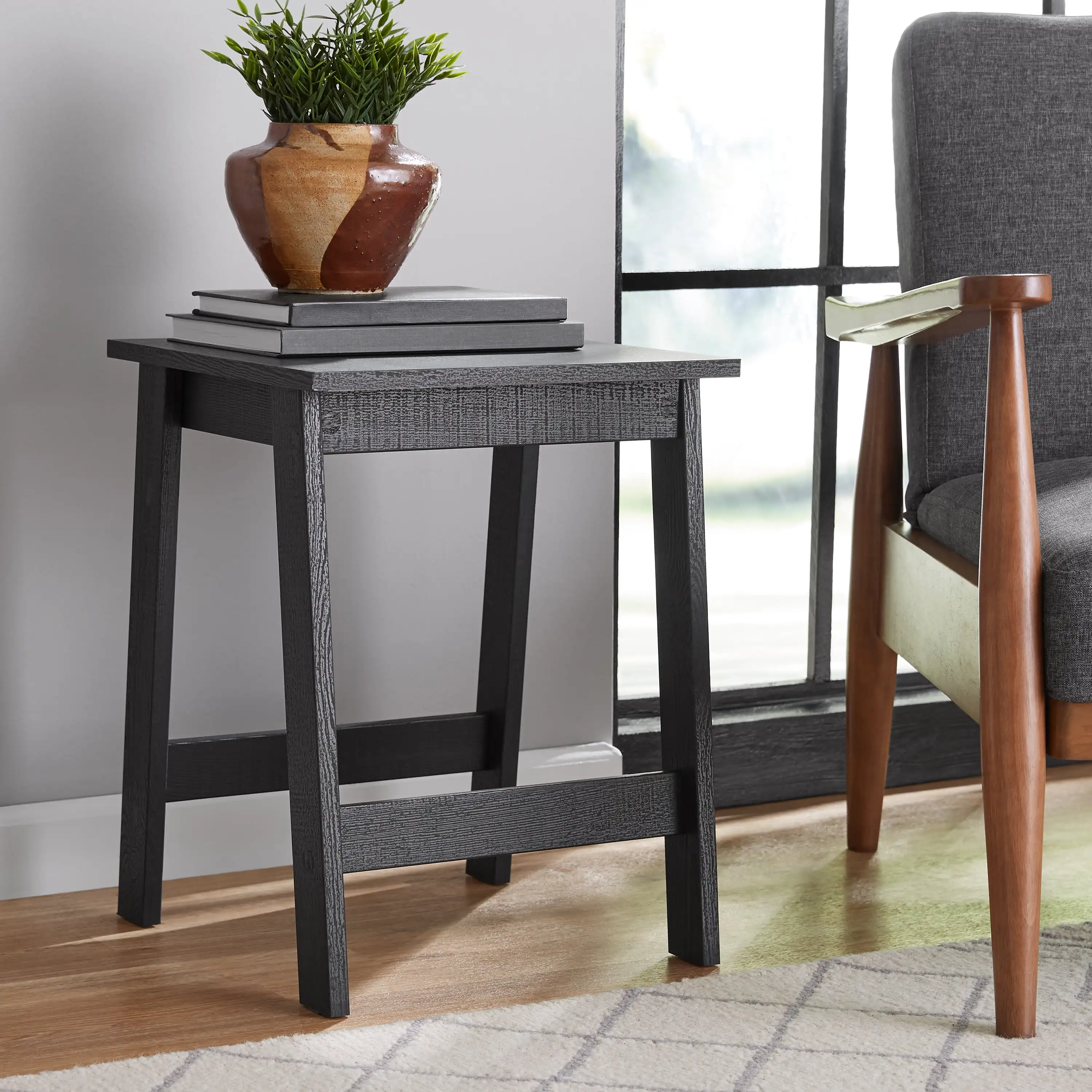 

Mainstays Small Square Wood Side Table, Black Finish