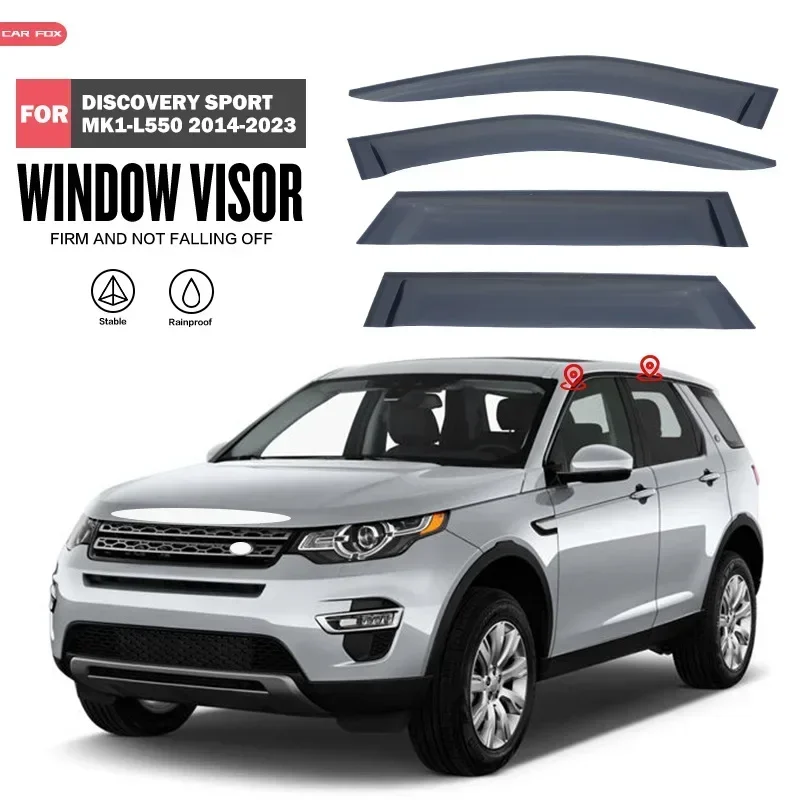 Weathershie Accessories Bright Strip Visors Rain Guard Door Visor Vent Shades Ventvisor Awnings For Land Rover DISCOVERY SPORT