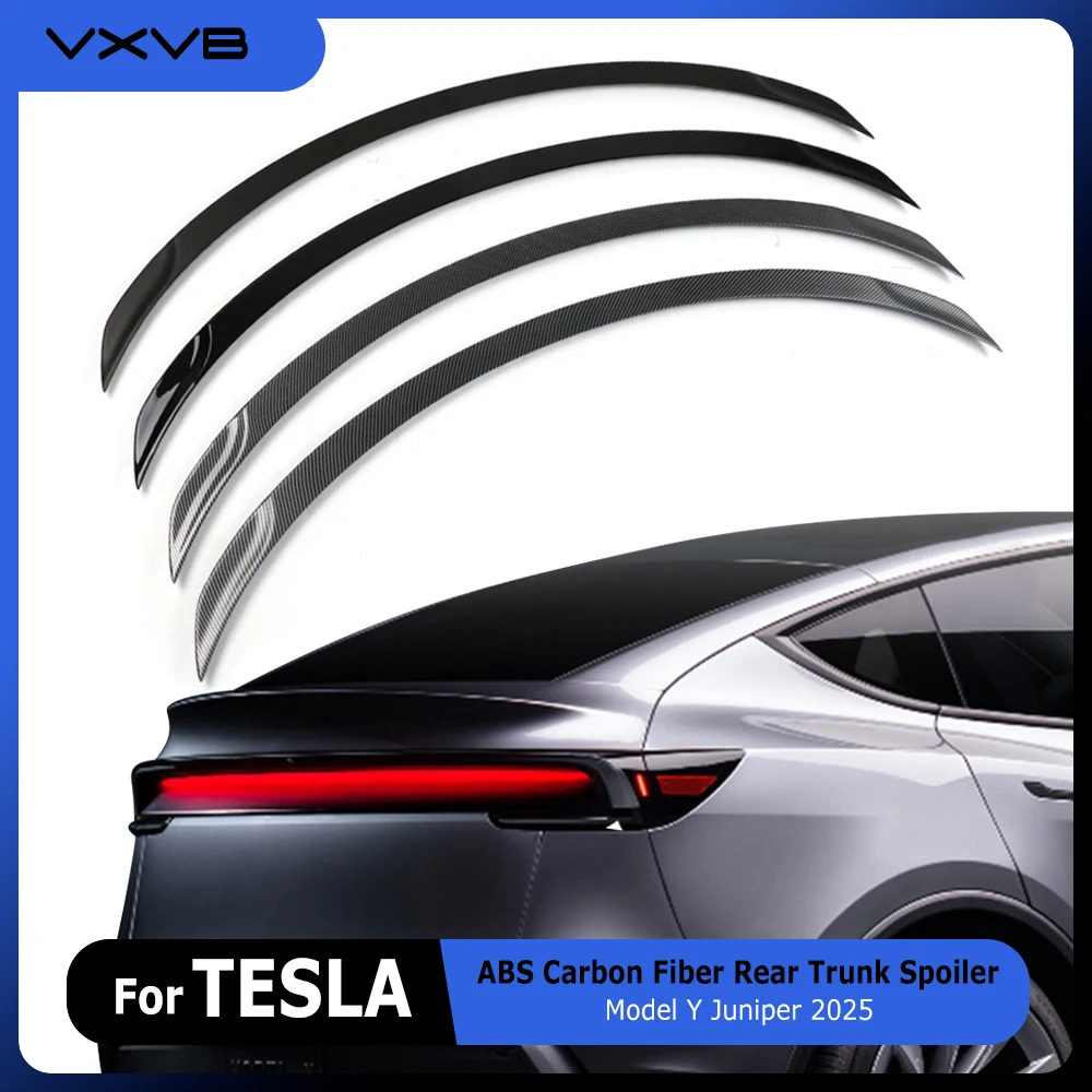 Tesla Model Y Juniper 2025 Rear Trunk Spoiler – ABS Carbon Fiber Rear Wing Lip, Auto Exterior Modification Accessory 1