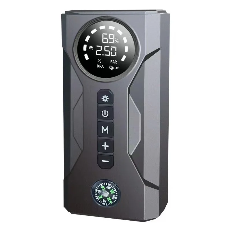 Car emergency starting power supply Large capacity car air pump with electric magic battery mobile charging bank igniter