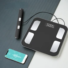  8 Electrodes Smart Houseware Digital Body Fat Measuring Scale with Free App  Electronic Muscle Scale 