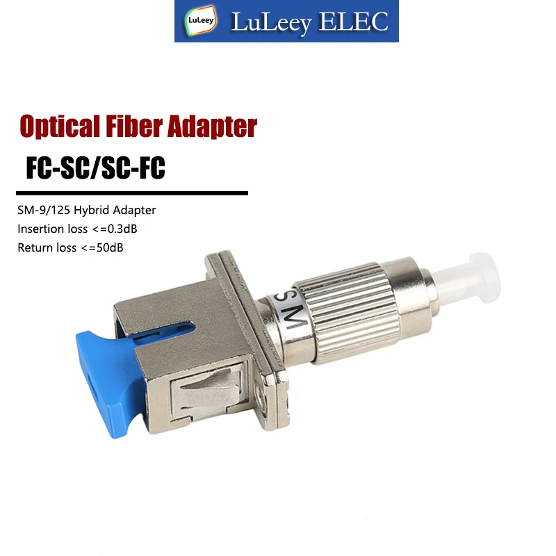 

FC-SC/SC-FC Single Mode FC Male SC Female Fiber Adapter Flange Coupler Adapter Fiber Connector Optic Fiber Tools