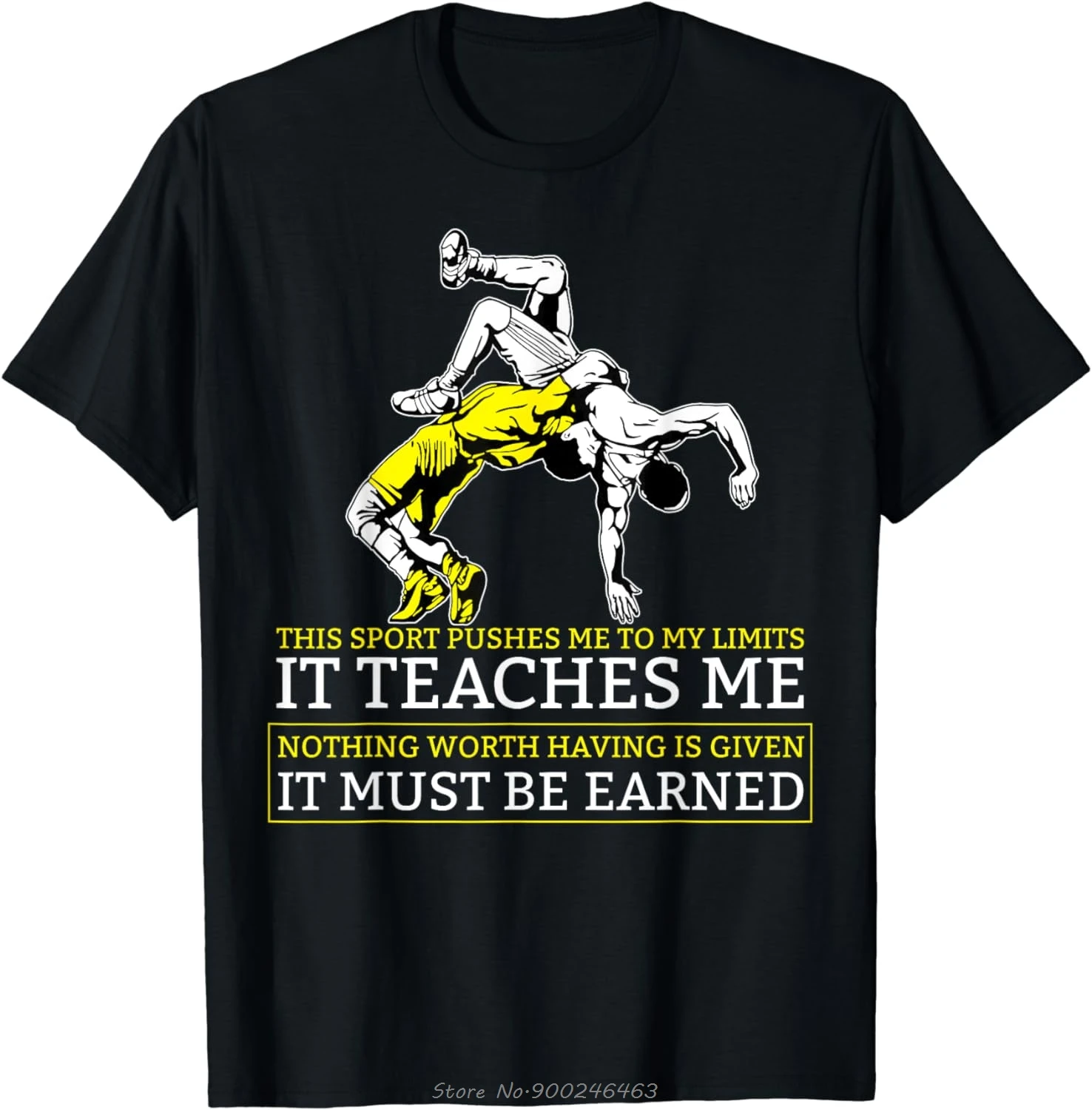 Es muss verdient werden Wrestling Kurzarm T-Shirt Lässige Mode T-Shirts Tops Männer Kleidung Lustiges T-Shirt Baumwolle Fitness T-Shirt