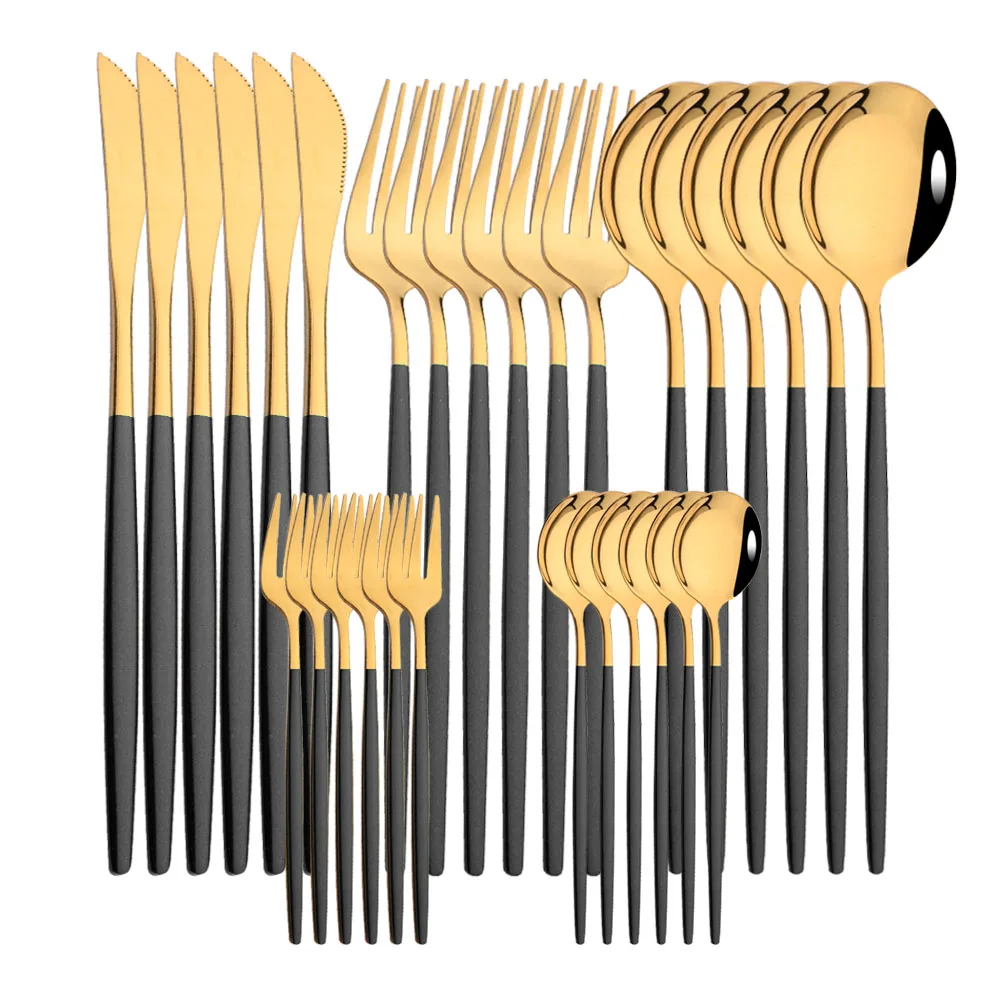 30Pcs Black Gold