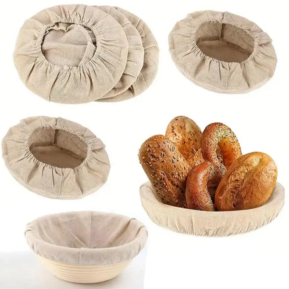 Cloth Lid Cover 6-8 Inch Jars Bread Basket Liner Reusable Eco-Friendly Banneton Proofing Fermentation