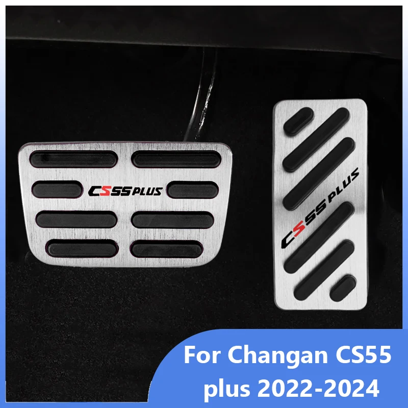 

Car Gas Fuel Brake Pedal Accelerator Cover Pad Case Steel Rest Frame Accessories For Changan CS55 Plus II MK2 2022 2023 2024