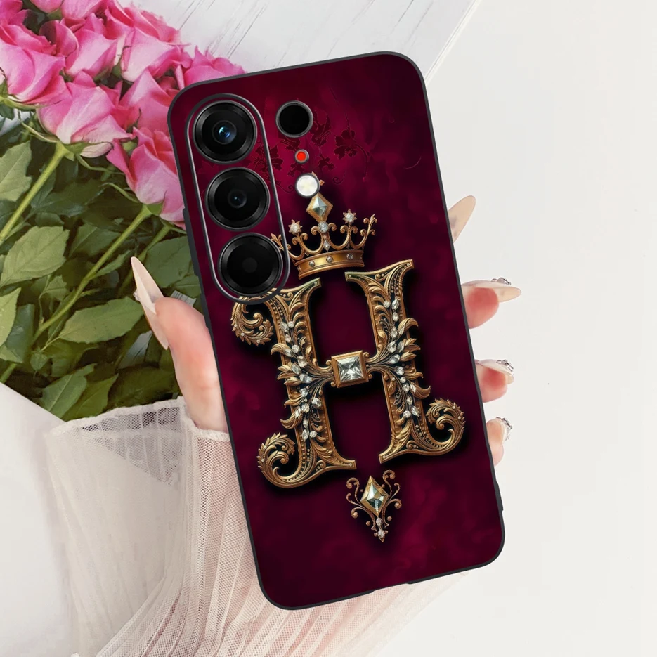 Cute Crown Letters Soft Silicone Phone Case - Stylish Protective Cover