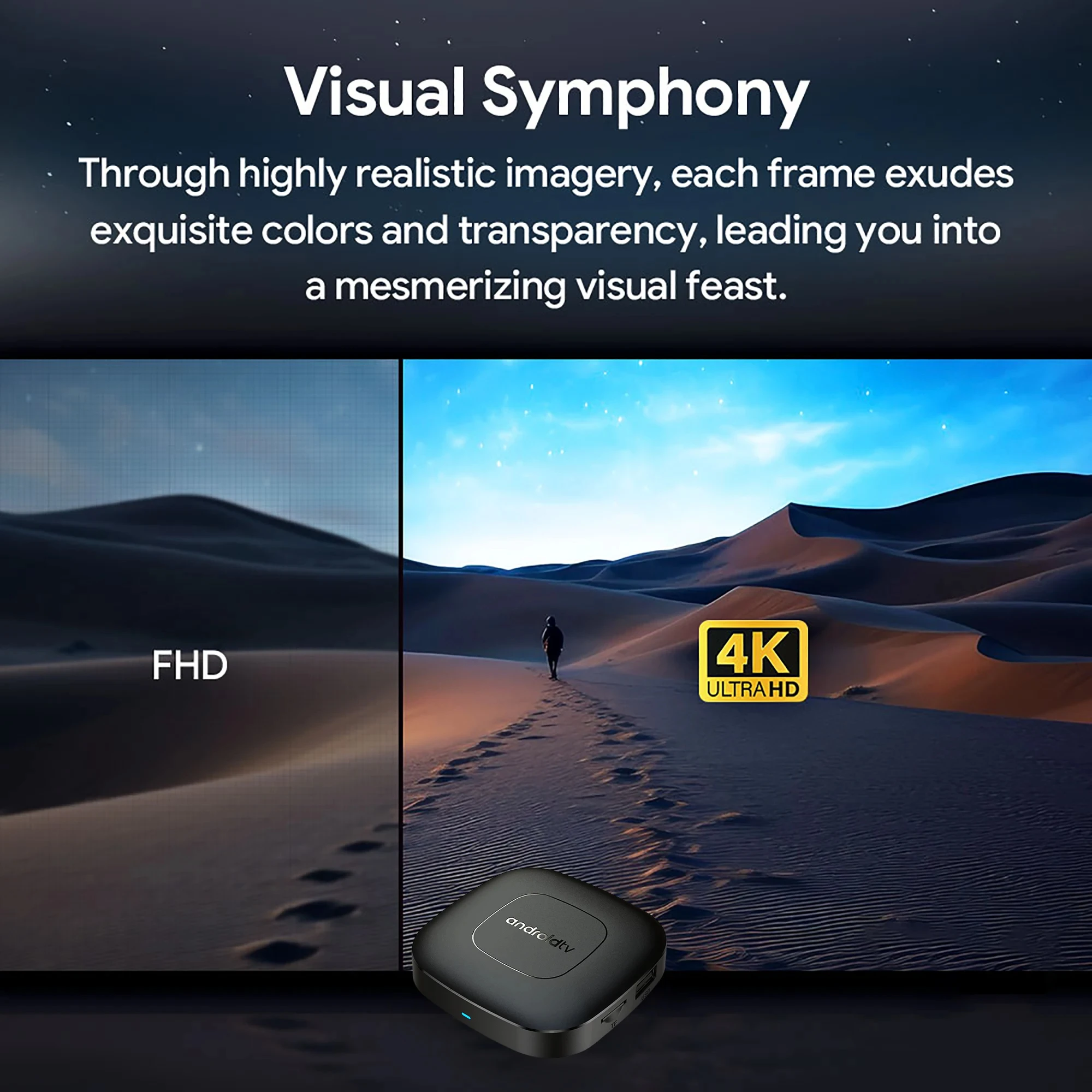 Smart Home Theater TV Box Android13  Allwinner H313 Google Assistant Netflix Streaming Bluetooth Media Player 2.4G/5G Wifi 6