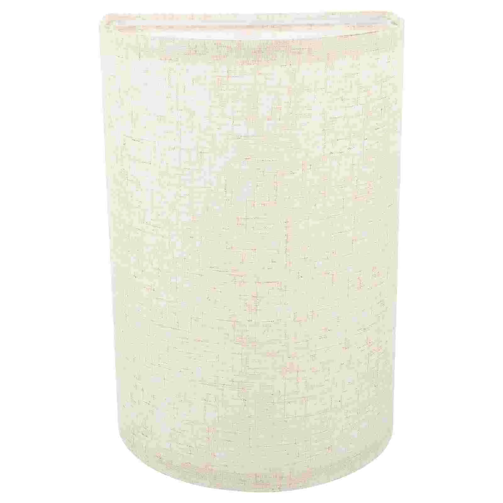 

Linen Fabric Lamp Shade Half Cylinder Drum Lamp Shade Transitional Hardback Clip Spider Construction Lamp Shade Replacement