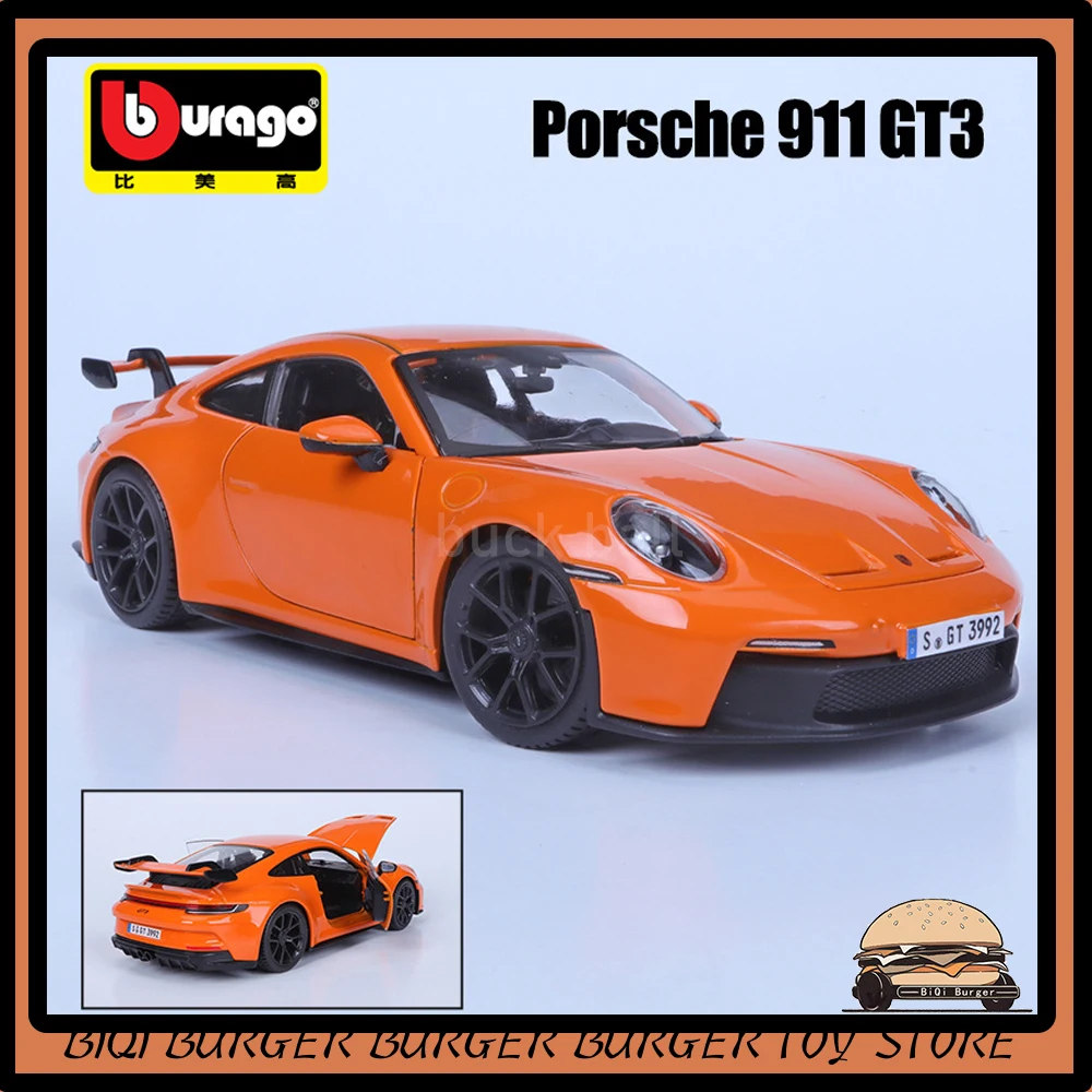 

1:24 Bburago Porsche 918 Spyder 911 Gt3 Sports Model Car Diecast Cars Edition Alloy Luxury Vehicle Car Collection Toy Kids Gifts