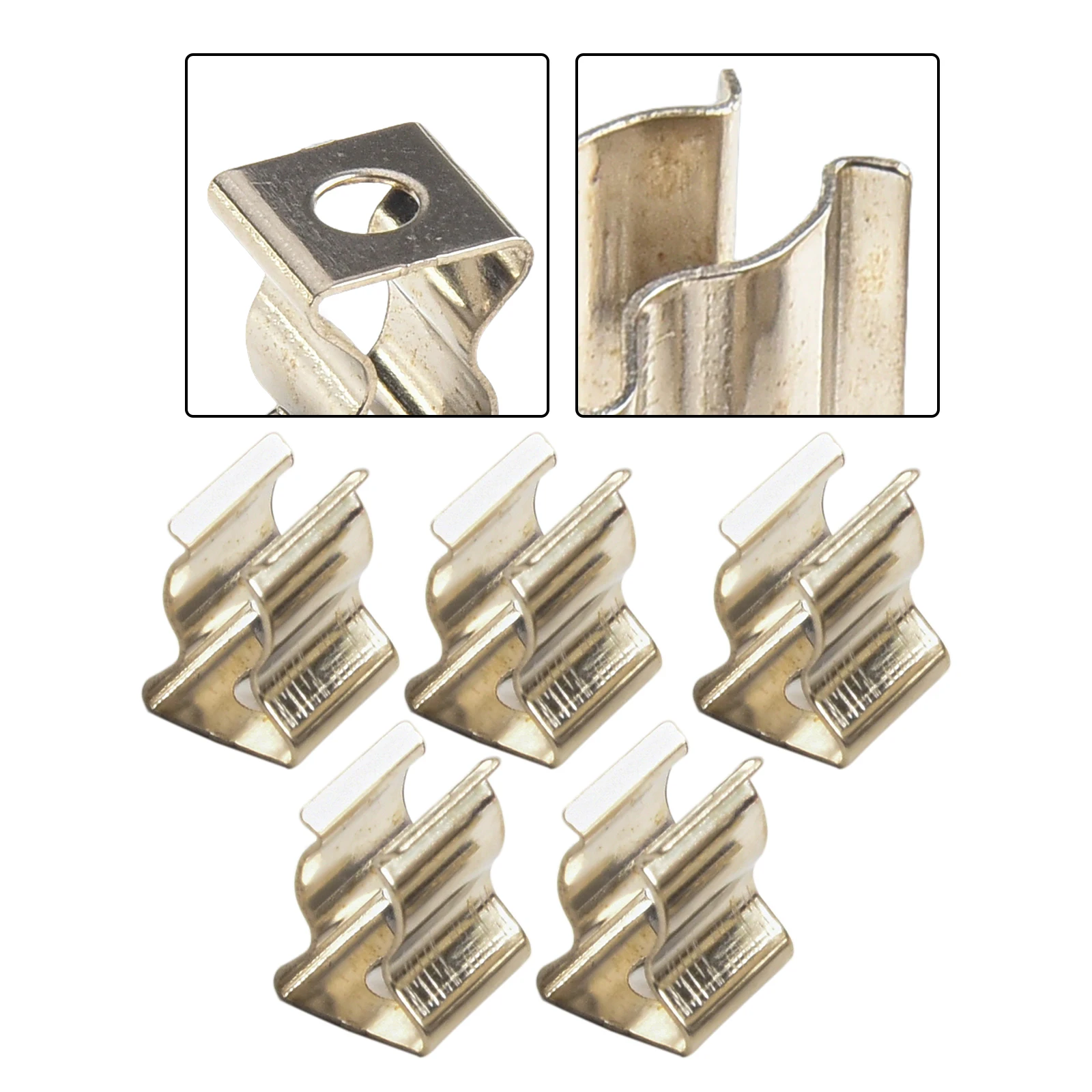 10pcs Spring Terry Clips Stainless Steel Narrow Base Tools 6mm-28mm Heavy Duty Tools Storage Hangers For Garages Sheds Hardwares