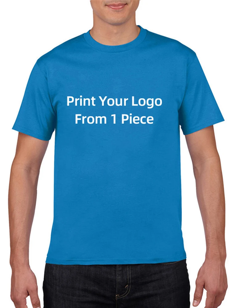 thumbnail image 1 of Camiseta personalizada con estampado de moda para hombre, camisetas de marca con logotipo de foto DIY de Harajuku, camisetas unisex, ropa informal para hombre, camiseta blanca, 1 of 5