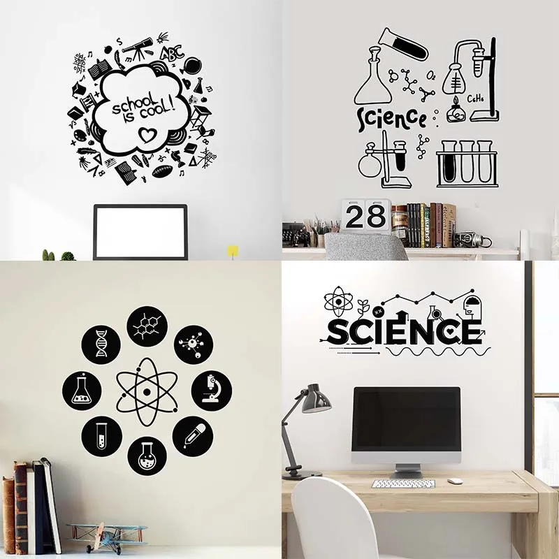 Laboratory Wall Decal Science Physics Biology Chemistry Classroom Vinyl