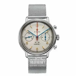 Montre Hommes Vintage Étanche 42mm - Chronographe Automatique Rétro Élégant (C)