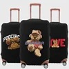 Cover Suitcase Cute Bear Suitcase Protective Covers Thick Elastic Luggage Cover Protector for 18-32 Baggage Travel Accessories 1