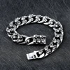 Fashion Vintage Male Skeleton Chain Bracelet Stainless Steel Punk Hip Hop Black All Skull Bracelets Jewelry Gifts Dropshipping 1