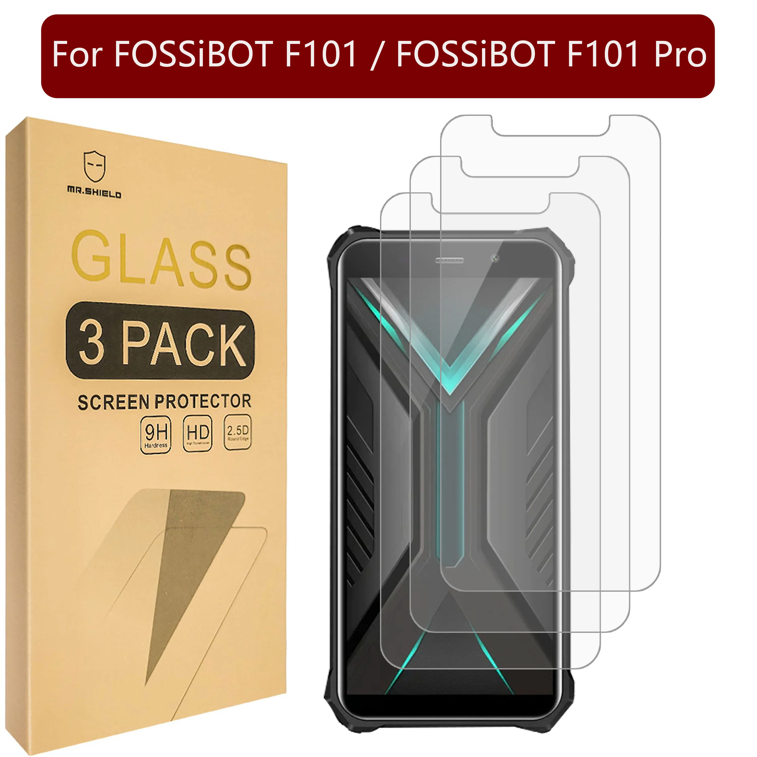 

Mr.Shield [3-Pack] Screen Protector For FOSSiBOT F101 / FOSSiBOT F101 Pro [Tempered Glass] [Japan Glass with 9H Hardness]