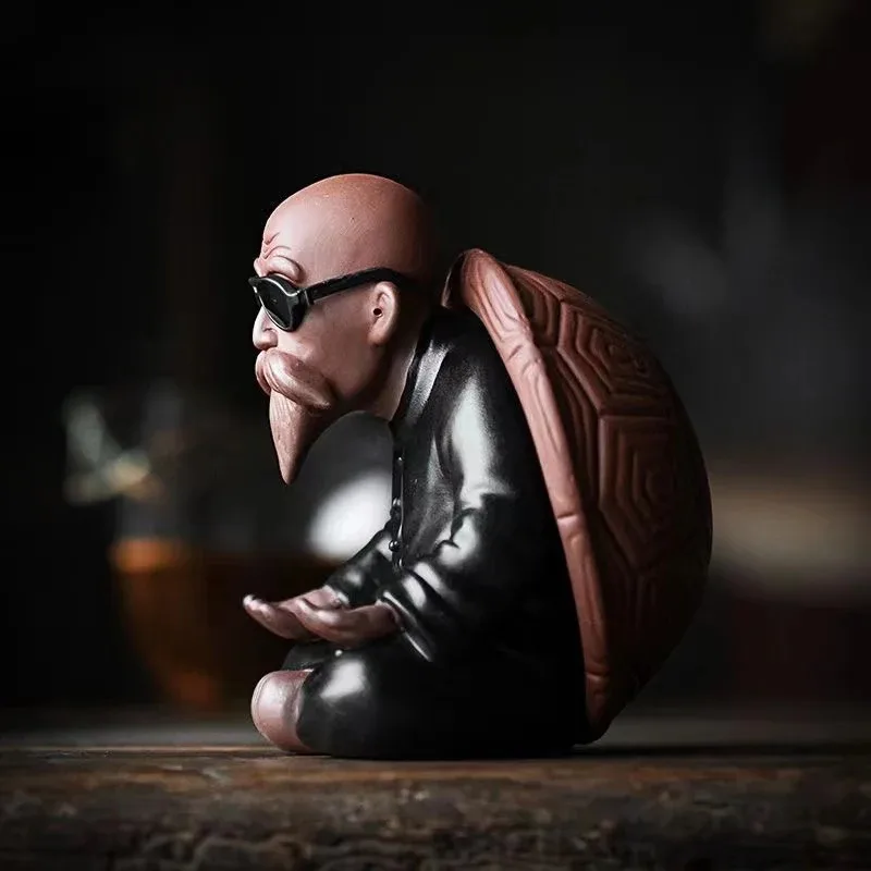 Ceramic Kung Fu Tea Old Man Pet Statue Tea Strainer Leaking Strainer Household Set Accessories Ceremony Decoration tea pet ornaments