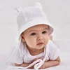 Spring Autumn Solid Color Soft Baby Bucket Hat Cotton Fisherman Hats Kids Summer Toddler Boy Girls Panama Sun Cap Children 0-12M 5