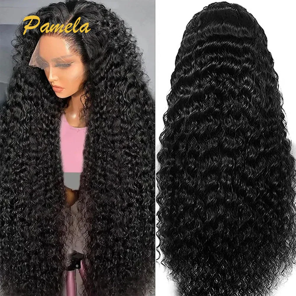 250 Density Burmese Curly Hair Wig 13x4 Transparent Lace Front Human Hair Wig Glueless Wigs Human Hair Preplucked Ready To Wear