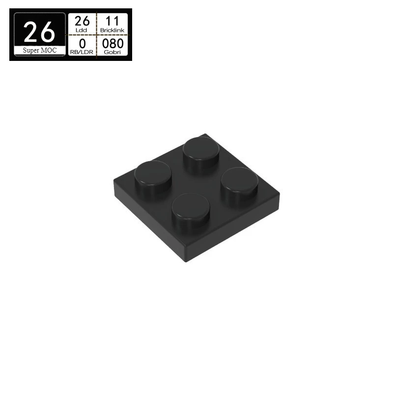 10pcs 3022 플레이트 얇은 피규어 부품 플레이트 2x2 벽돌 컬렉션 대량 모듈형 장난감 기술 DIY 빌딩 블록 액세서리