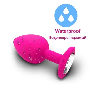 S/M/L 100%Silicone Butt Plug Anal Plugs Unisex Sex Stopper 3 Different Size Adult Toys for Men/Women Anal Trainer For Couples SM 2