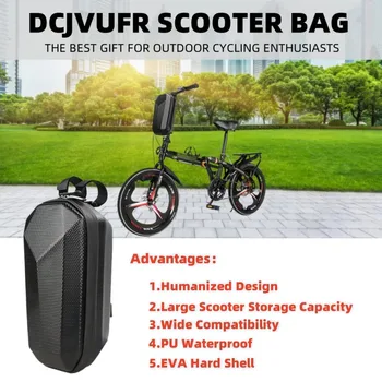 Borsa per Monopattino Elettrico, Borsa Portaoggetti per Manubrio di Bicicletta Elettrica, Borsa Impermeabile di Grande Capacità per Manubrio Anteriore
