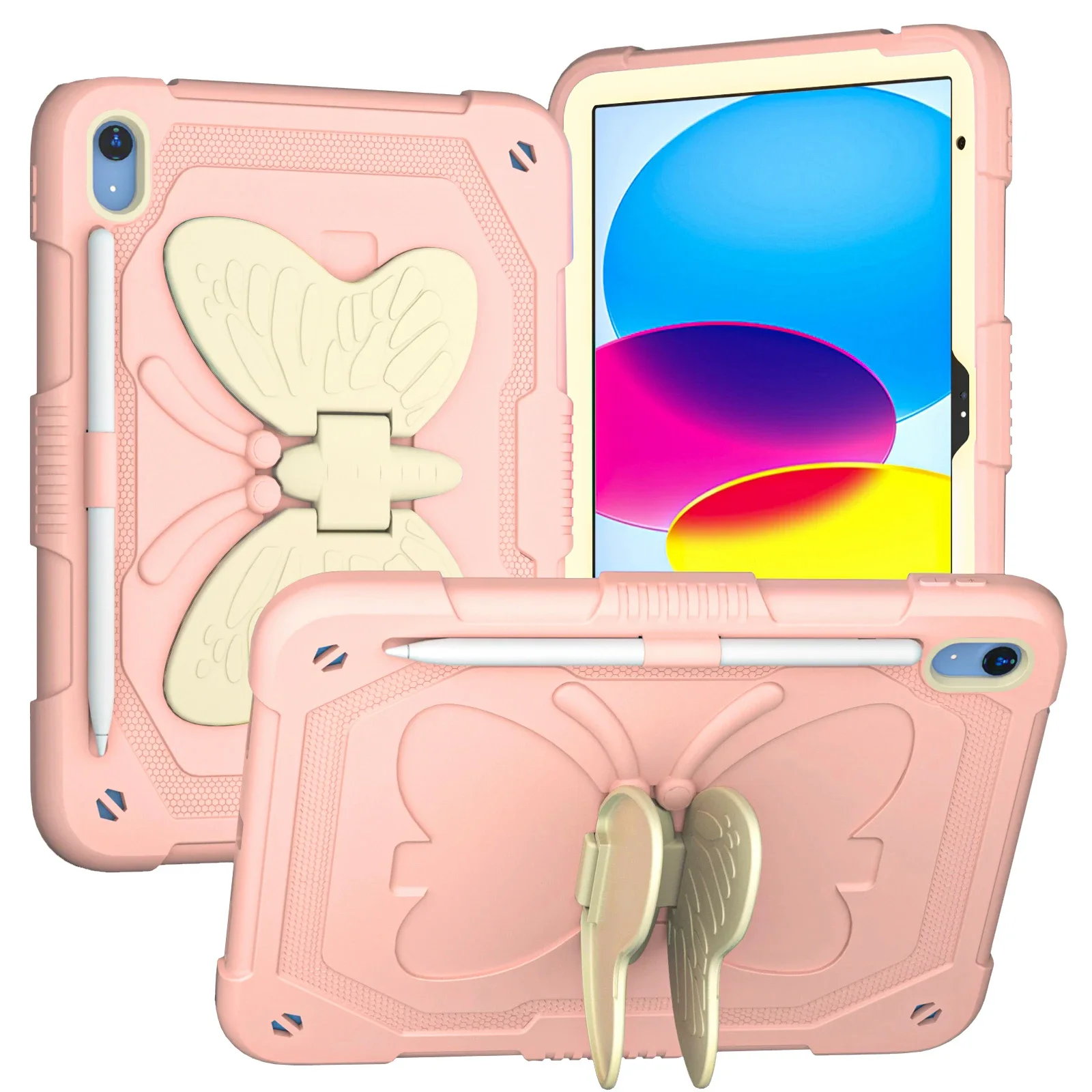 thumbnail image 1 of Funda de mariposa para niños, funda a prueba de golpes para ipad Mini 5 6 9,7 2017 2018 7th 8th 9th Gen 2021 Air 2 3 4 10,9 Pro 10,5 11 2024, 1 of 5