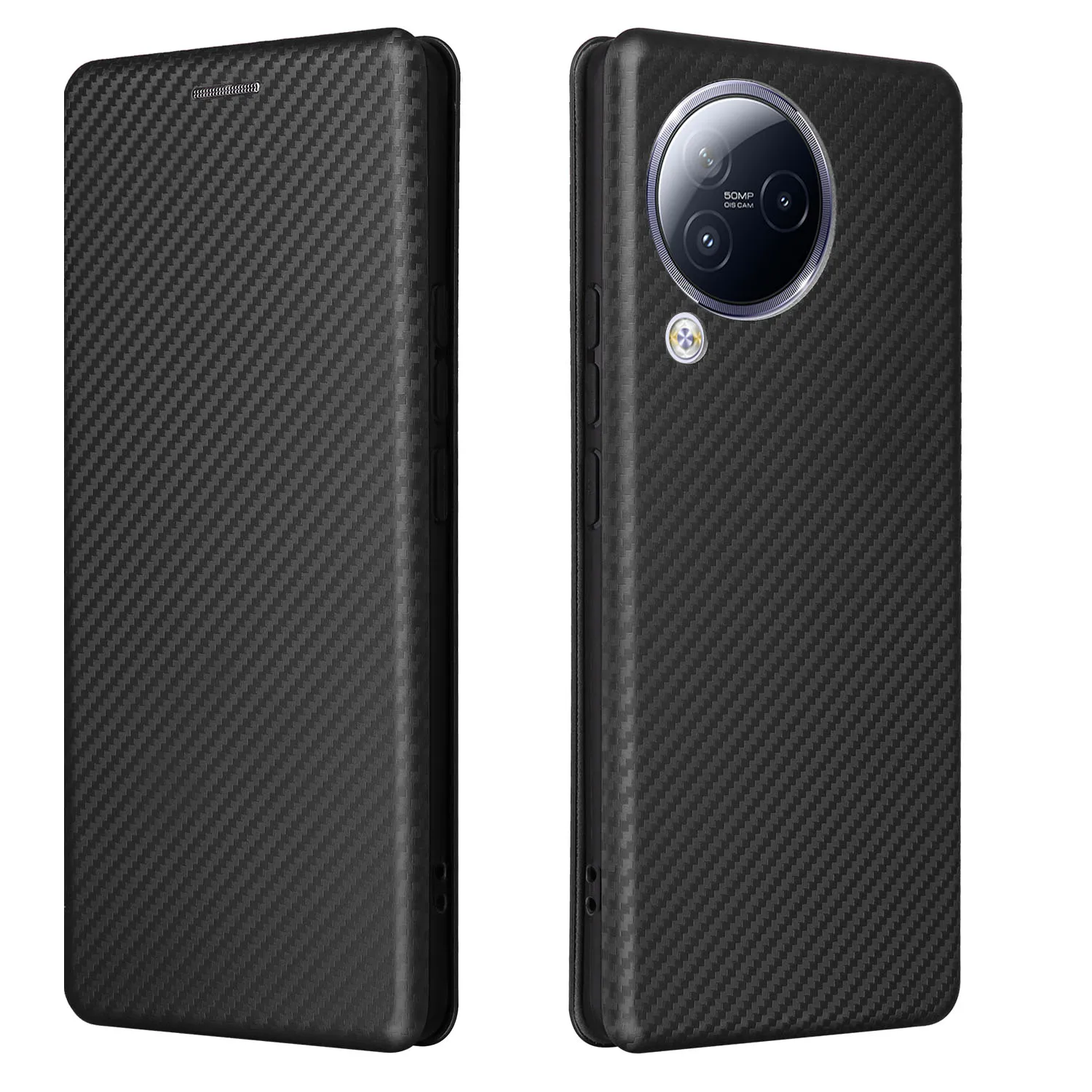 

Флип-чехол для Xiaomi Civi 3 6,55 дюйма, роскошный чехол из углеродного волокна и искусственной кожи, чехол-книжка с кармашком для карт, чехол с полным покрытием для телефонов Xiaomi выс 3